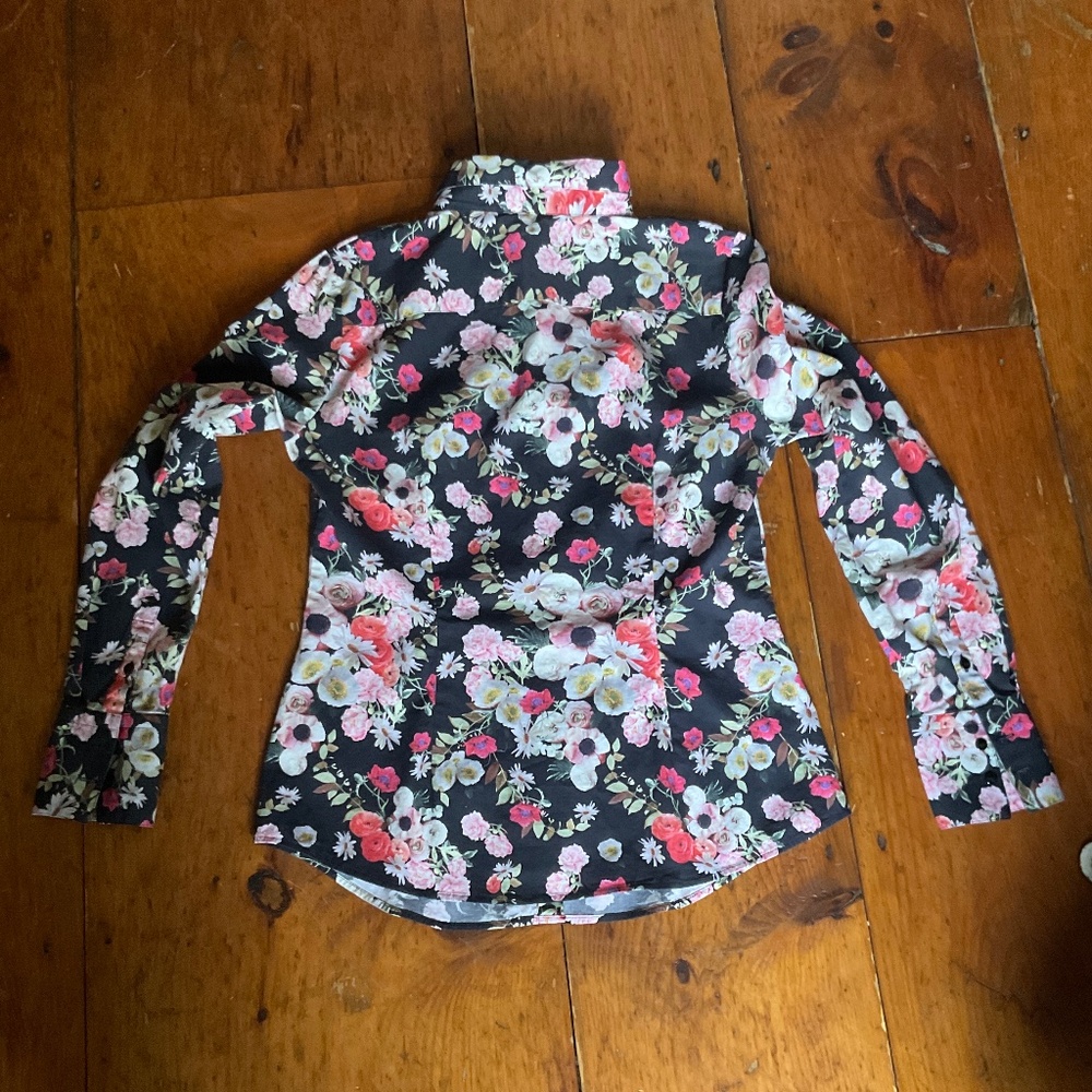 HAWES & CURTIS fitted cotton blend floral button up - Picture 8 of 16